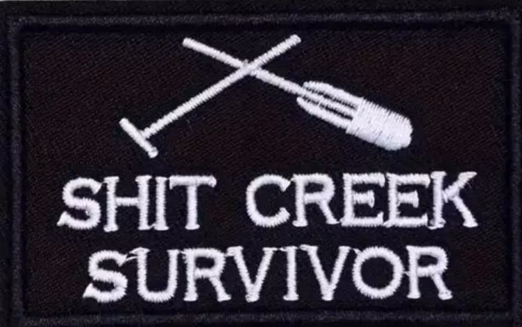 Shit creek survivor - Svart- Patch