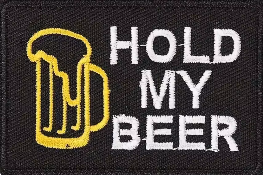 Hold My Beer - Svart - Patch