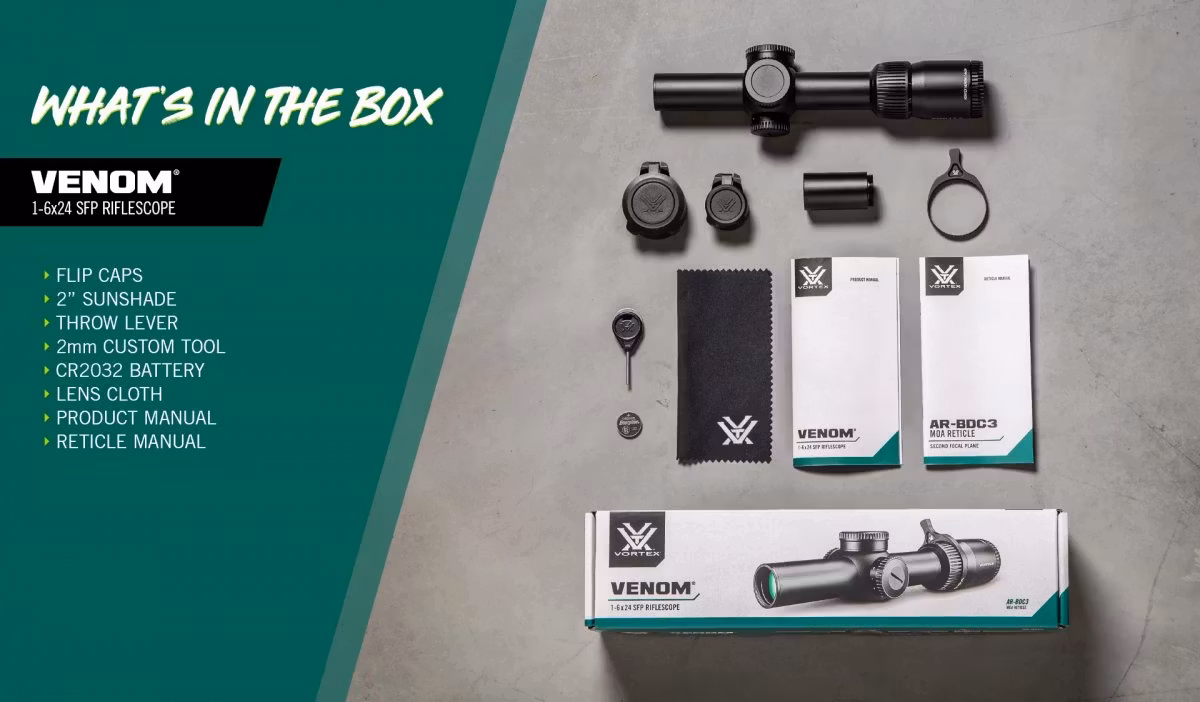 Vortex - Venom - 1-6x24 - SFP Belyst AR-BDC3 - 30mm