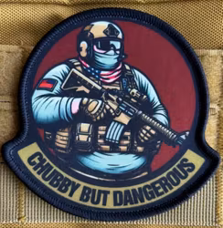 Chubby but Dangerous - White - Patch