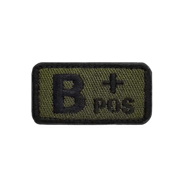 Blodgrupp - B + Pos - Grön/Svart - Patch
