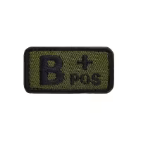 Blodgrupp - B + Pos - Grön/Svart - Patch