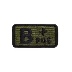 Blodgrupp - B + Pos - Grön/Svart - Patch
