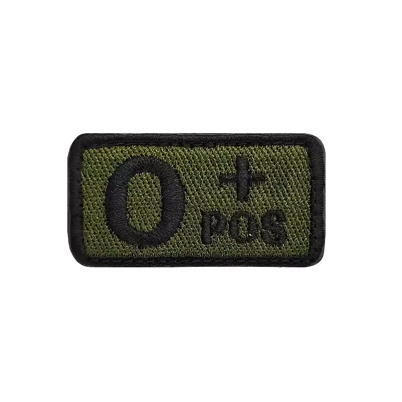 Blodgrupp - O + Pos - Grön/Svart - Patch