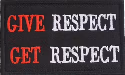 Give Respect - Get Respect - Fyrkantig - Patch