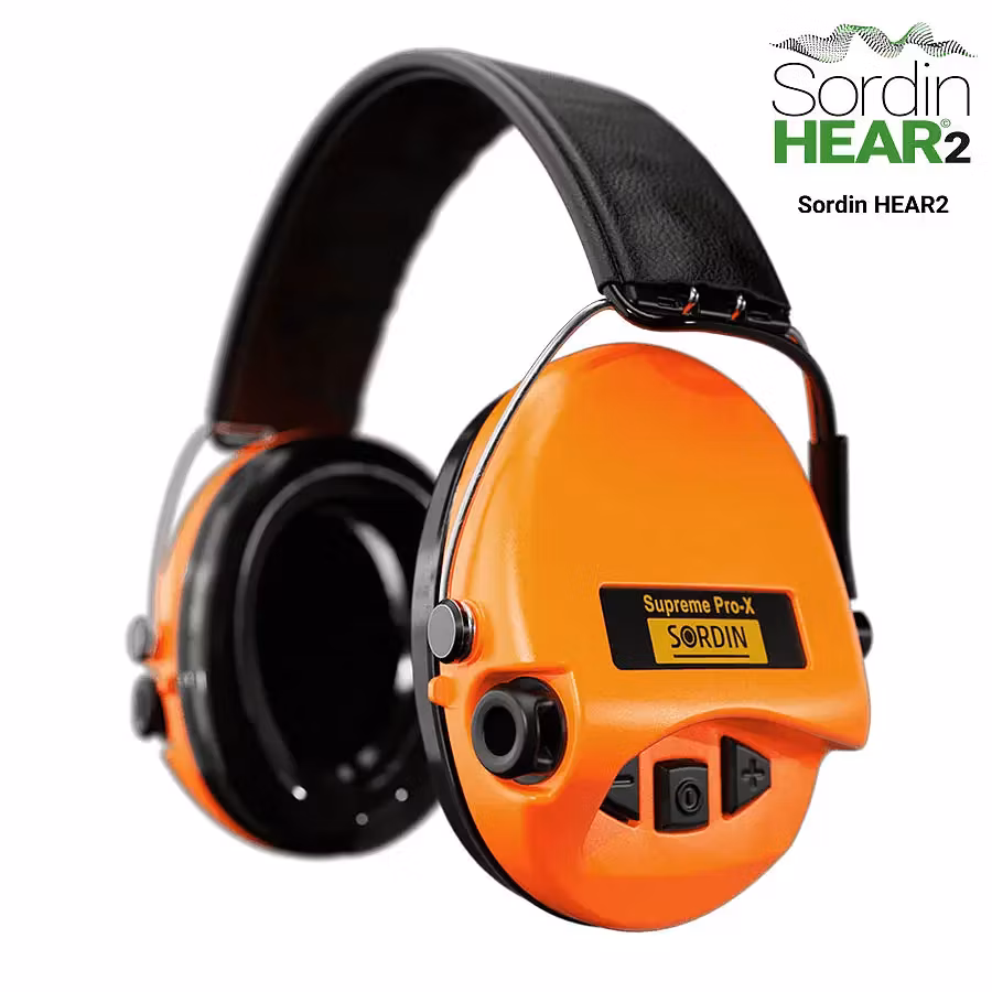 Sordin - Supreme Pro-X H2 Leather Headband Orange PVC