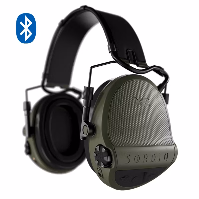 Sordin - Supreme X2 BT Green - Headband - Leather - Silicone gel