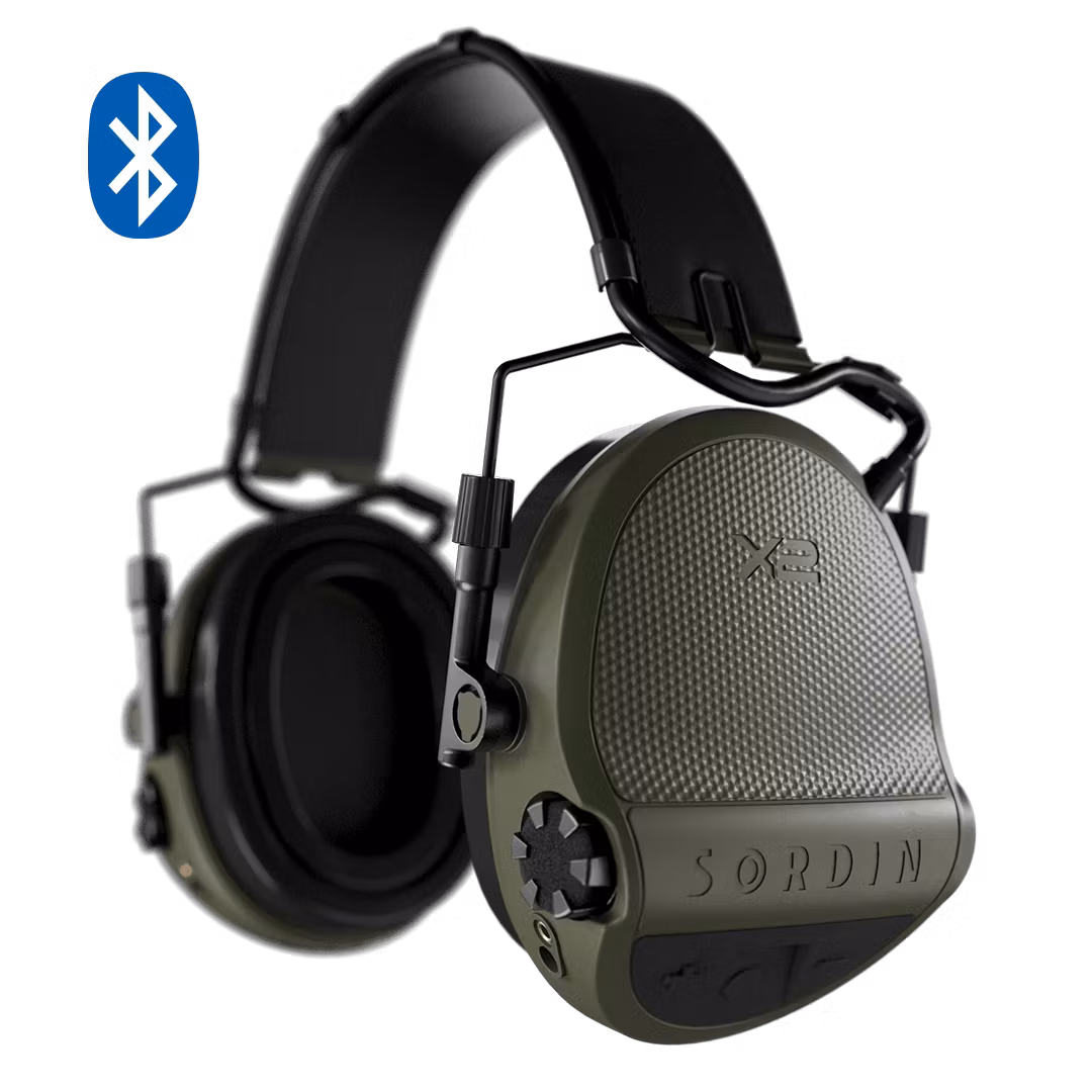 Sordin - Supreme X2 BT Green - Headband - Leather - Memory foam