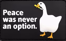 Peace was never an option - Patch - PVC