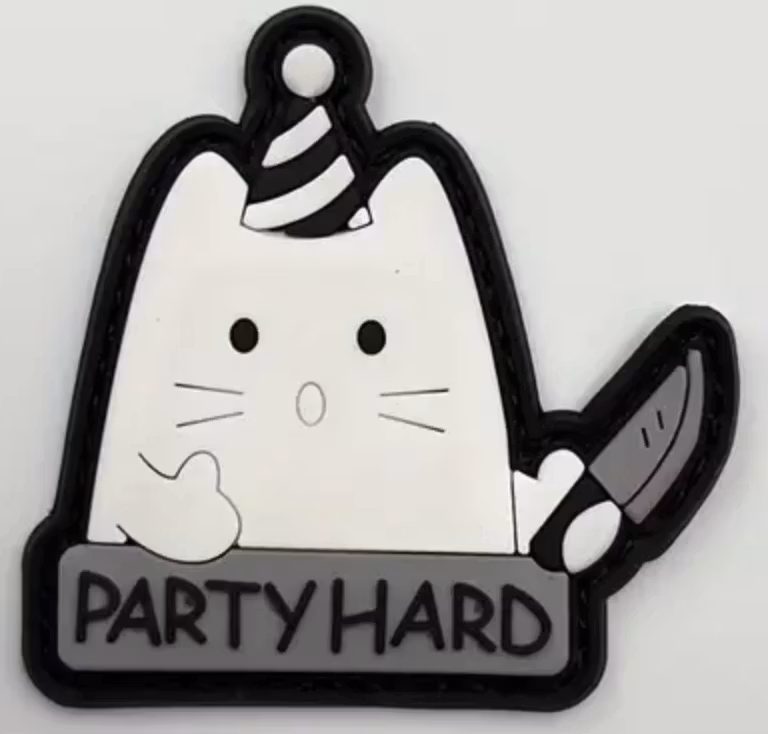 Party hard - Cat - Patch - Pvc