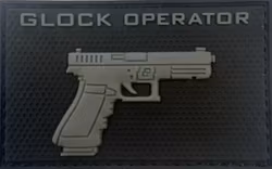 Glock Operator - Grå - Patch - Pvc