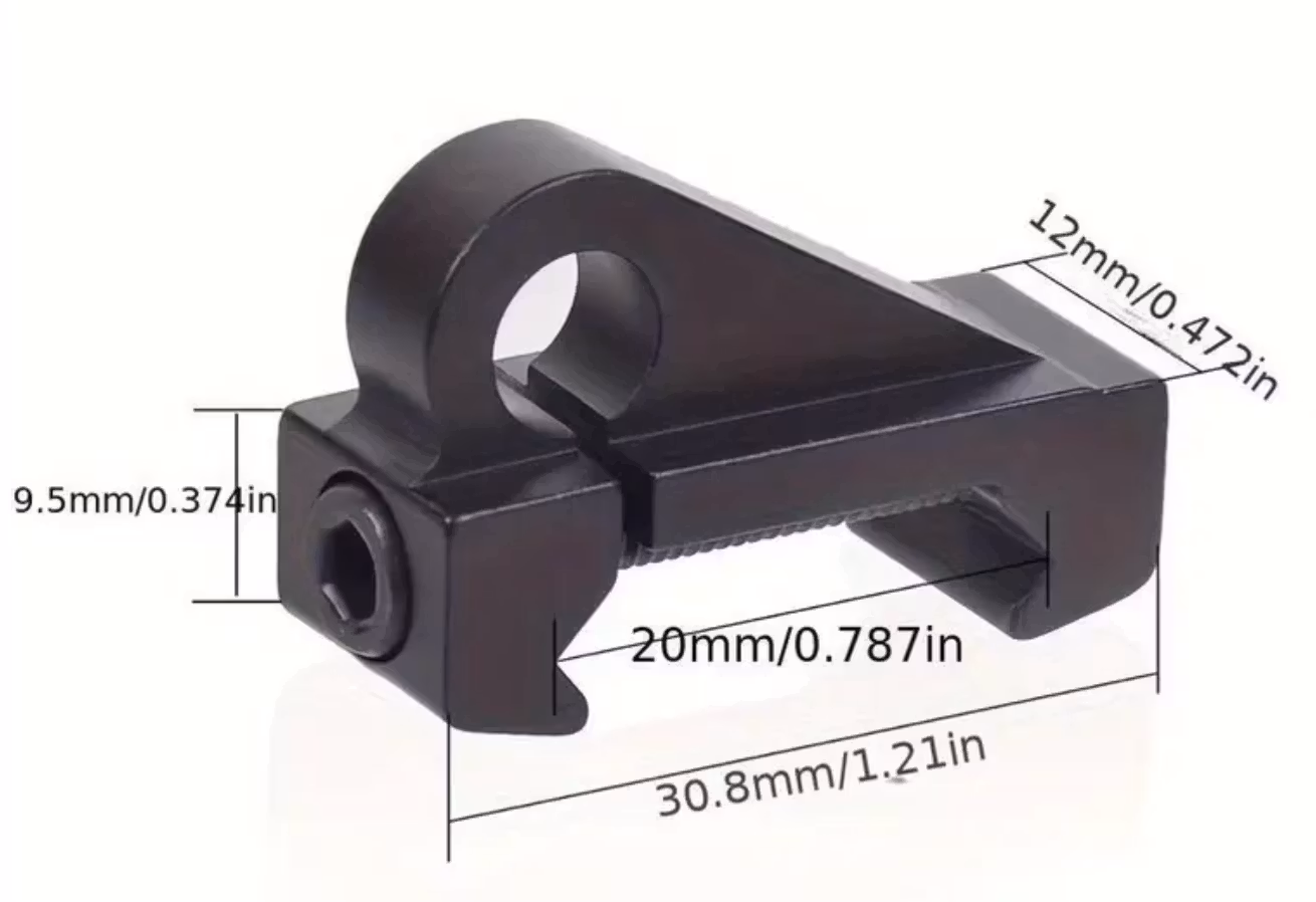 Snabbkopplingsfäste med 20mm - Aluminium - QD Spänne
