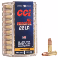 CCI -  Rimfire Ammunition -  .22 LR - Velocitor - CP - HP - 40gr - 50/Box
