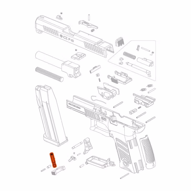 CZ - P-10 - Magazine Catch Pin - #9