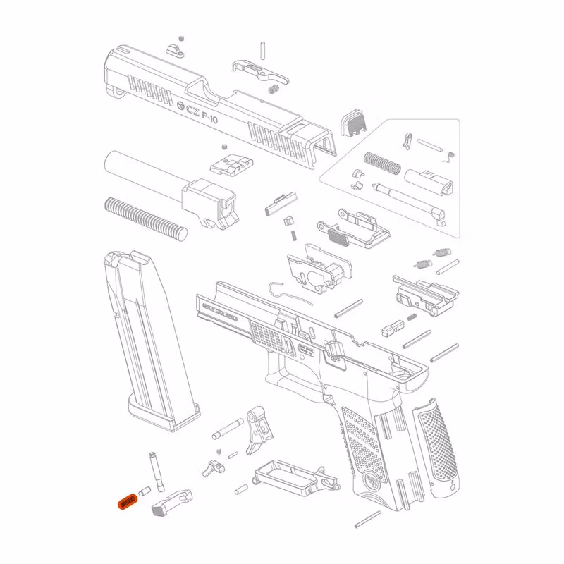 CZ - P-07/09/10 - Magazine release spring  - Shadow2 /75/ TS2 - Safety latch spring