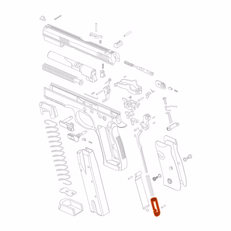 CZ - CZ 75/85/SP-01 - Main spring plug with eyelet