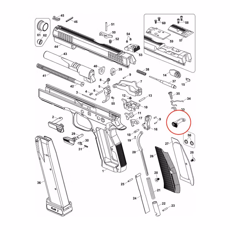 CZ - Shadow 2 - Magazine Catch Set