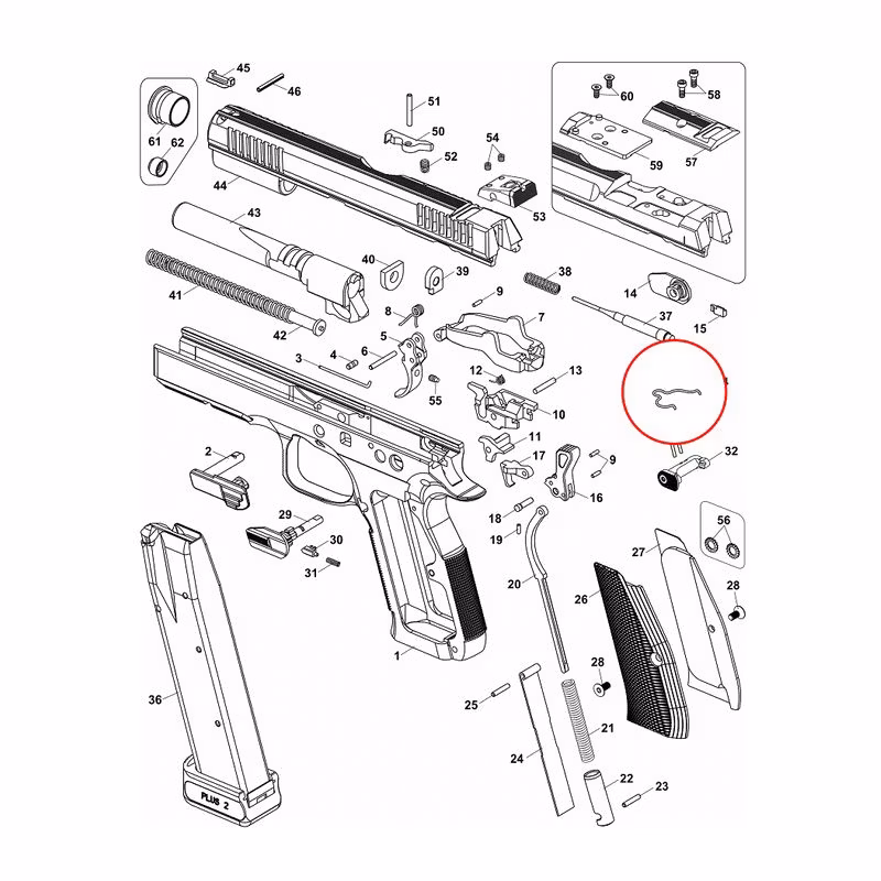 CZ - CZ 75/85/SP-01/Shadow 2 - Trigger Bar Spring
