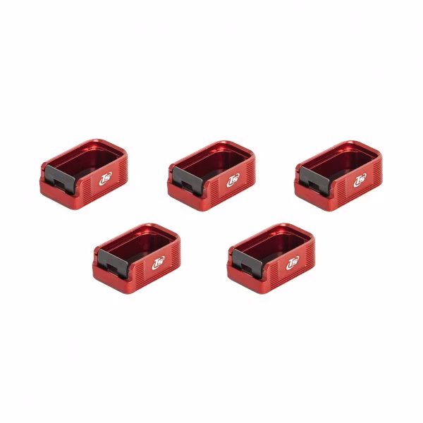 Toni System - CZ Shadow - Kit 5x Easy on magazine base pad (quick release) +2 rounds - Röd