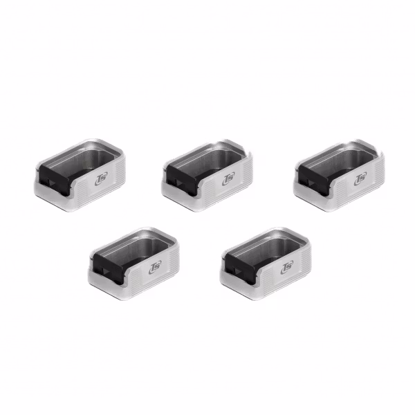 Toni System - CZ Shadow - Kit 5x Easy on magazine base pad (quick release) +2 rounds - Silver