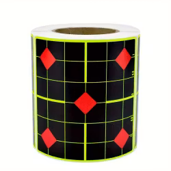 Fluorescent Splatter Target - Square - Yellow/black - 200 Pack