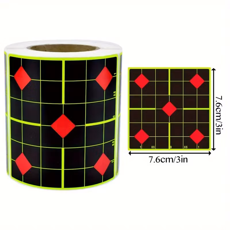 Fluorescent Splatter Target - Square - Yellow/black - 200 Pack