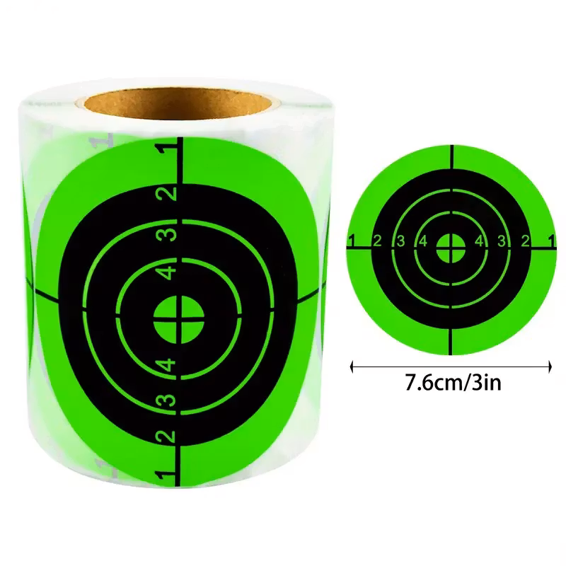 Fluorescent Splatter Target - Circle - Green/Black - 200 Pack