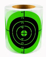 Fluorescent Splatter Target - Circle - Green/Black - 200 Pack