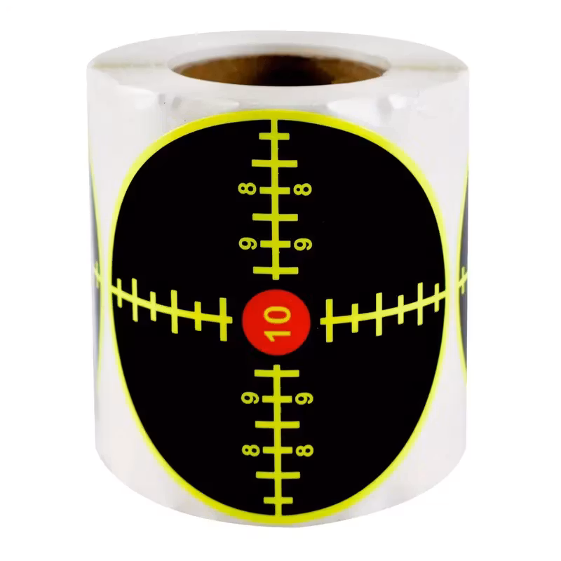 Fluorescent Splatter Target - Lines - Yellow/Black - 200 Pack