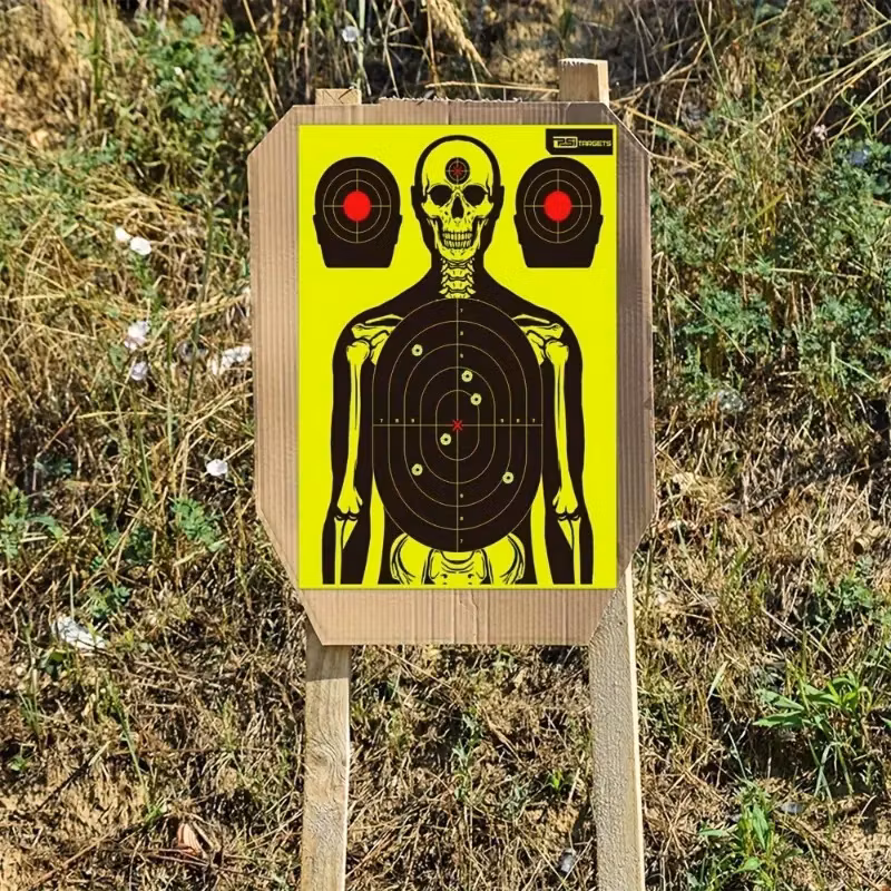 Fluorescent Splatter Target - Skeleton