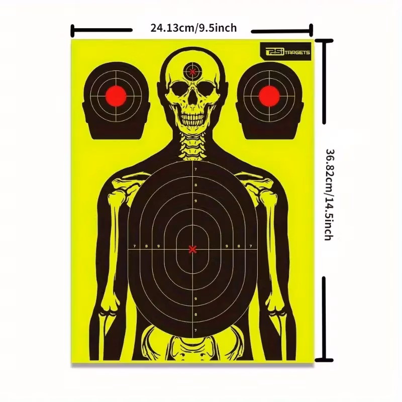 Fluorescent Splatter Target - Skeleton