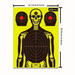 Fluorescent Splatter Target - Skeleton