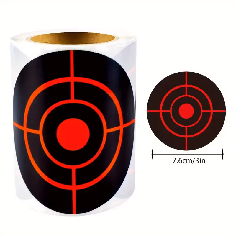 Fluorescent Splatter Target - Lines - Röd/Black - 100 Pack