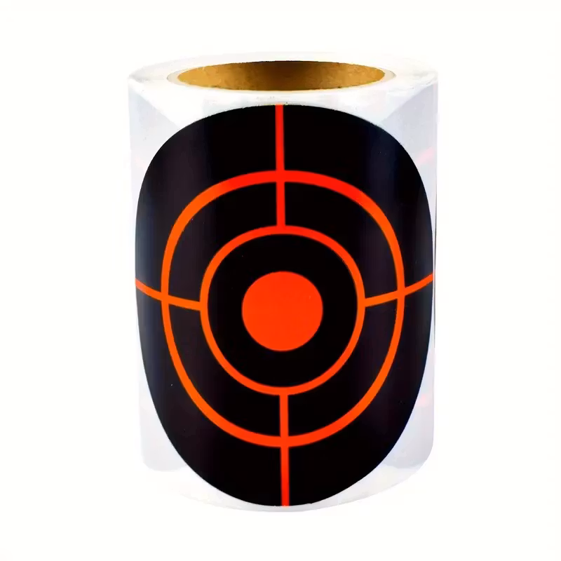 Fluorescent Splatter Target - Lines - Röd/Black - 100 Pack