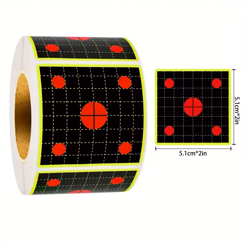 Fluorescent Splatter Target - Lines - Gul/Röd/Black - 200 Pack