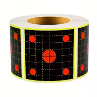 Fluorescent Splatter Target - Lines - Gul/Röd/Black - 200 Pack