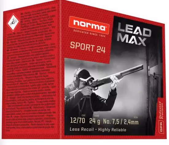 Norma - Lead Max Sport - 12/70 - 24gr - US 7,5 - 25/ask