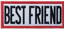 Best Friend - Vit/Röd/svart - Patch