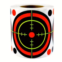 Fluorescent Splatter Target - Lines and circle - Red/Yellow/Black - 200 Pack