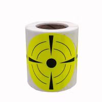 Fluorescent Splatter Target - Circle - Gul - 200 Pack