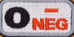 Blodgrupp 0- Neg – Vit/Svart/Röd – Patch
