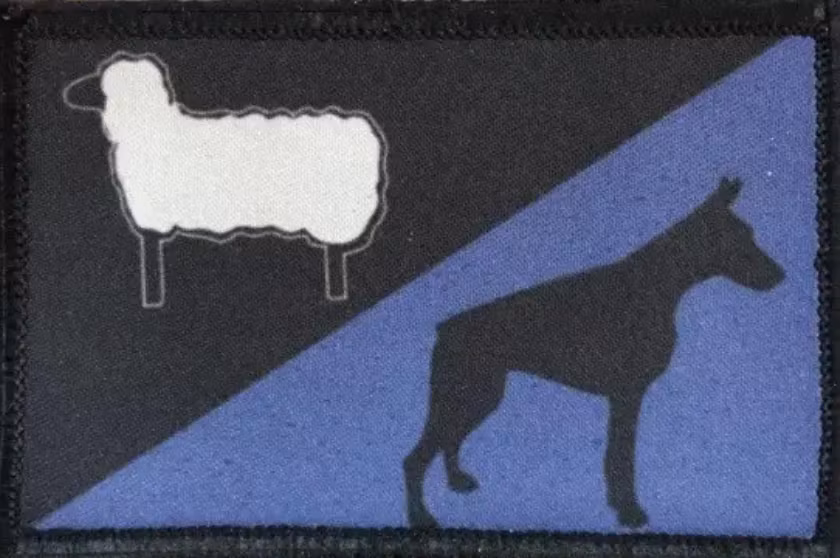 Sheep and dog - Patch