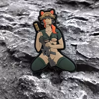 Girl with gun - Patch - PVC