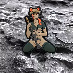 Girl with gun - Patch - PVC