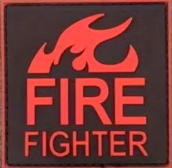 Fire fighter - PVC - Röd - Patch