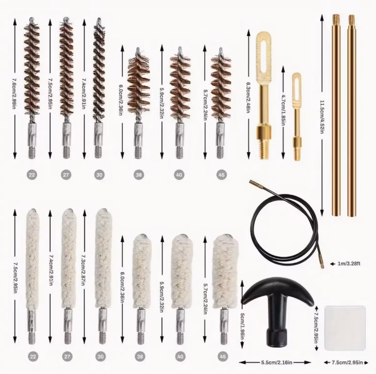 RangeMaster - Premium universellt rengöringskit för pistol