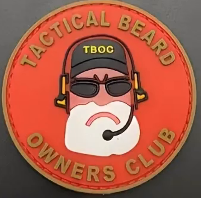 Beard Owners Club - Röd - PVC - Patch