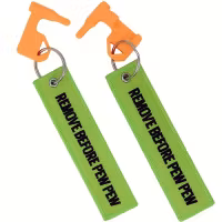 Safety flag - Säkerhetspropp - Remove before pew pew - Grön