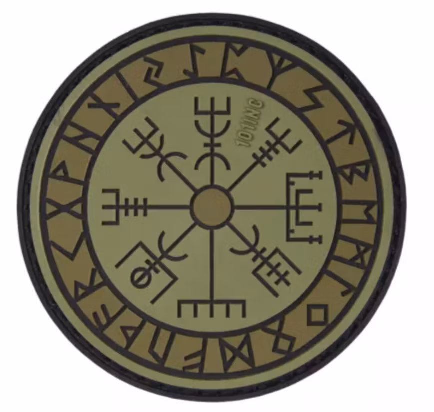 3D Patch - Runsköld Vegvisir - Grön - PVC