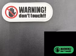 Warning Don't touch - Vit - PVC - Patch